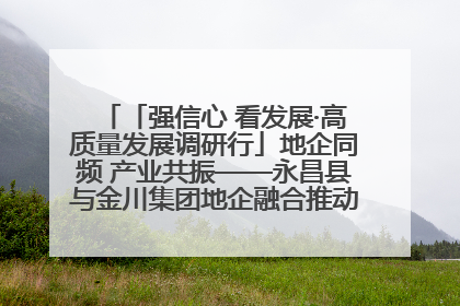 「强信心 看发展·高质量发展调研行」地企同频 产业共振——永昌县与金川集团地企融合推动重大项目建设
