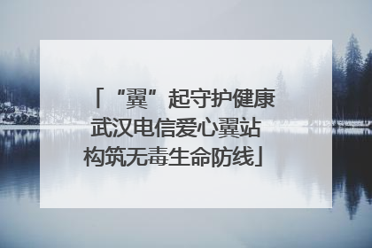 “翼”起守护健康 武汉电信爱心翼站构筑无毒生命防线