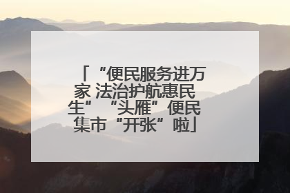 “便民服务进万家 法治护航惠民生”“头雁”便民集市“开张”啦