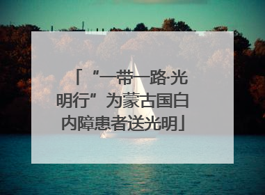 “一带一路·光明行”为蒙古国白内障患者送光明