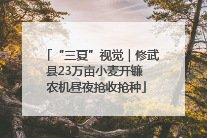 “三夏”视觉｜修武县23万亩小麦开镰 农机昼夜抢收抢种