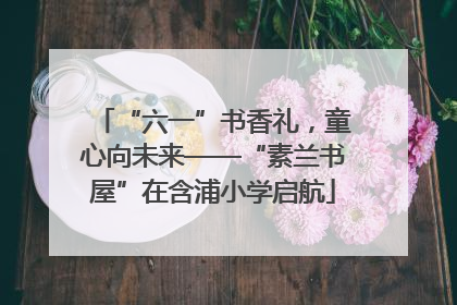 “六一”书香礼，童心向未来——“素兰书屋”在含浦小学启航