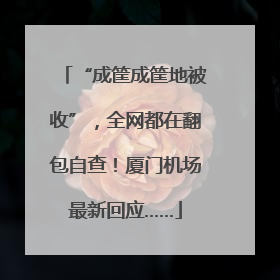 “成筐成筐地被收”，全网都在翻包自查！厦门机场最新回应……