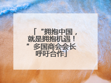 “拥抱中国，就是拥抱机遇！”多国商会会长呼吁合作