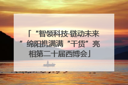 “智领科技·链动未来”绵阳携满满“干货”亮相第二十届西博会