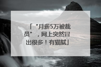 “月薪5万被裁员”，网上突然冒出很多！有猫腻