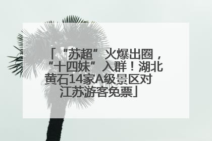 “苏超”火爆出圈，“十四妹”入群！湖北黄石14家A级景区对江苏游客免票