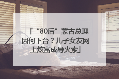 “80后”蒙古总理因何下台？儿子女友网上炫富成导火索