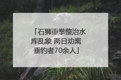 石狮重拳整治水库乱象 两日劝离垂钓者70余人