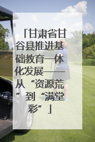 甘肃省甘谷县推进基础教育一体化发展——从“资源荒”到“满堂彩”
