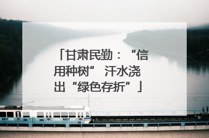 甘肃民勤：“信用种树” 汗水浇出“绿色存折”
