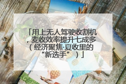 用上无人驾驶收割机，麦收效率提升七成多（经济聚焦·夏收里的“新选手”）