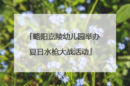 略阳嘉陵幼儿园举办夏日水枪大战活动