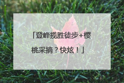 登峰揽胜徒步+樱桃采摘？快炫！