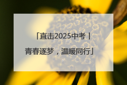 直击2025中考丨青春逐梦，温暖同行