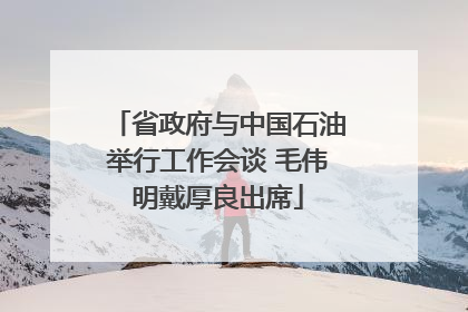 省政府与中国石油举行工作会谈 毛伟明戴厚良出席