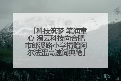 科技筑梦 笔润童心 淘云科技向合肥市郎溪路小学捐赠阿尔法蛋高速词典笔