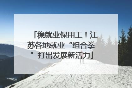 稳就业保用工！江苏各地就业“组合拳”打出发展新活力
