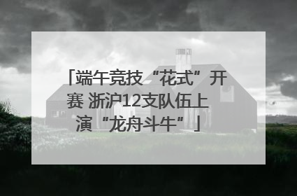 端午竞技“花式”开赛 浙沪12支队伍上演“龙舟斗牛”