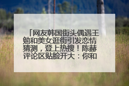 网友韩国街头偶遇王勉和美女逛街引发恋情猜测，登上热搜！陈赫评论区贴脸开大：你和谁逛街？我也想知道