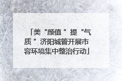 美“颜值 ”提“气质 ”济阳城管开展市容环境集中整治行动