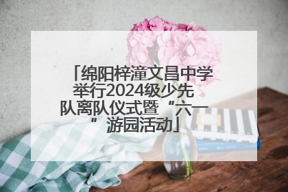 绵阳梓潼文昌中学举行2024级少先队离队仪式暨“六一”游园活动