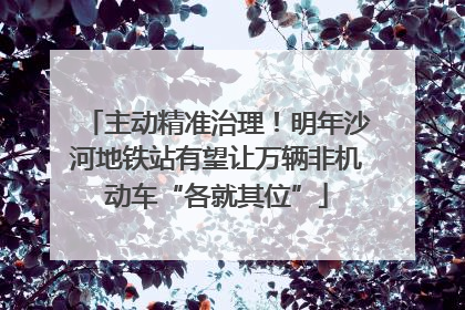 主动精准治理！明年沙河地铁站有望让万辆非机动车“各就其位”