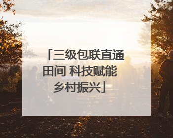 三级包联直通田间 科技赋能乡村振兴