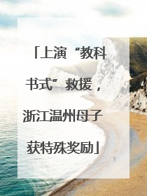 上演“教科书式”救援，浙江温州母子获特殊奖励