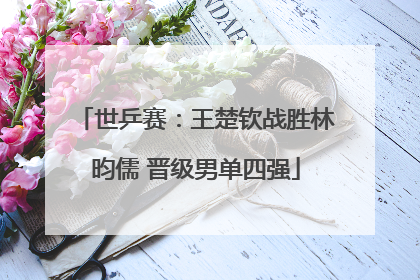世乒赛：王楚钦战胜林昀儒 晋级男单四强