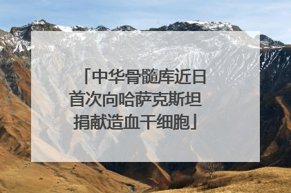 中华骨髓库近日首次向哈萨克斯坦捐献造血干细胞
