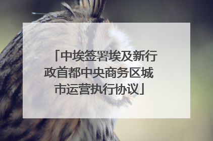 中埃签署埃及新行政首都中央商务区城市运营执行协议