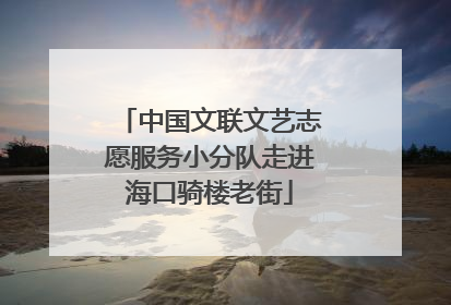 中国文联文艺志愿服务小分队走进海口骑楼老街