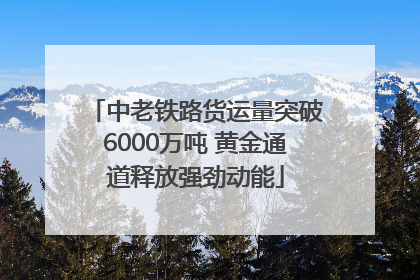 中老铁路货运量突破6000万吨 黄金通道释放强劲动能