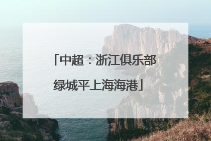 中超：浙江俱乐部绿城平上海海港
