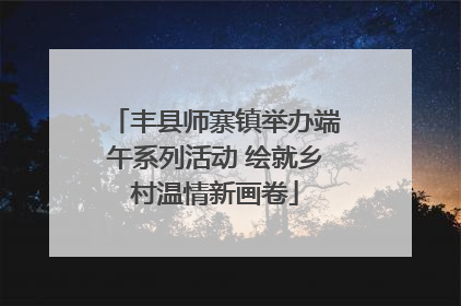 丰县师寨镇举办端午系列活动 绘就乡村温情新画卷