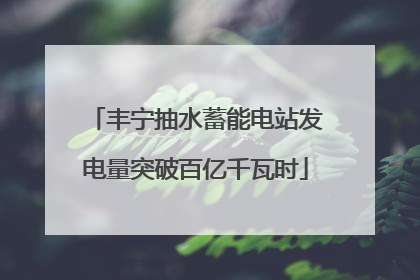 丰宁抽水蓄能电站发电量突破百亿千瓦时