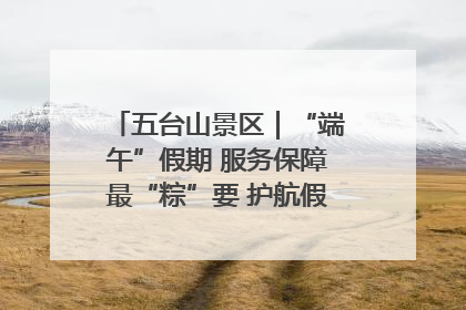 五台山景区｜“端午”假期 服务保障最“粽”要 护航假期“不打烊”