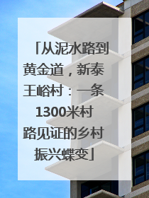 从泥水路到黄金道，新泰王峪村：一条1300米村路见证的乡村振兴蝶变