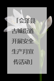 会泽县古城街道开展安全生产月宣传活动