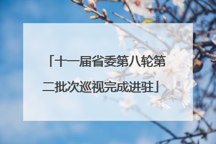 十一届省委第八轮第二批次巡视完成进驻