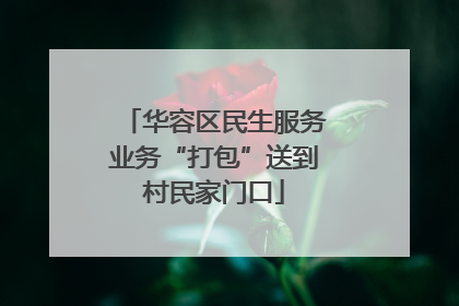 华容区民生服务业务“打包”送到村民家门口
