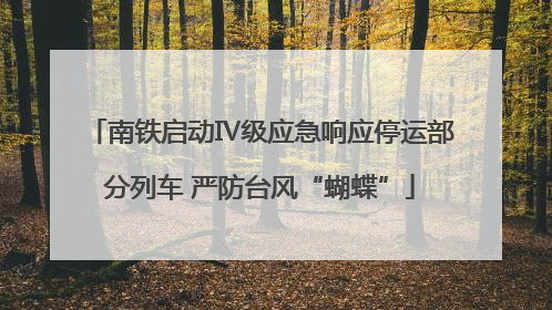 南铁启动Ⅳ级应急响应停运部分列车 严防台风“蝴蝶”