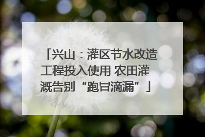兴山：灌区节水改造工程投入使用 农田灌溉告别“跑冒滴漏”