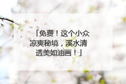 免费！这个小众凉爽秘境，溪水清透美如油画！