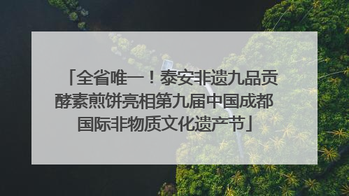 全省唯一！泰安非遗九品贡酵素煎饼亮相第九届中国成都国际非物质文化遗产节