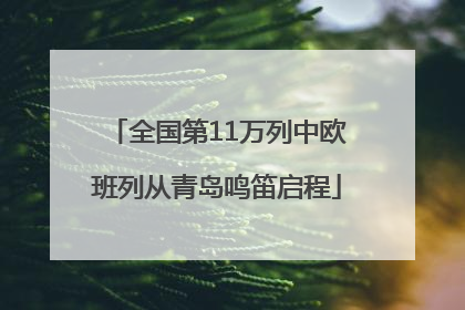 全国第11万列中欧班列从青岛鸣笛启程