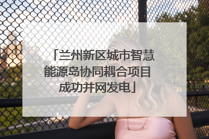 兰州新区城市智慧能源岛协同耦合项目成功并网发电