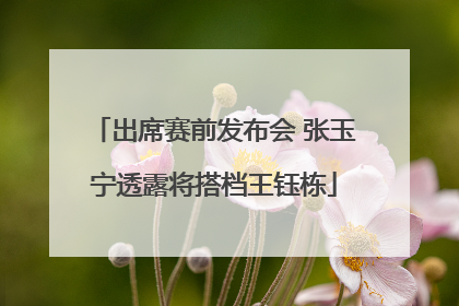 出席赛前发布会 张玉宁透露将搭档王钰栋