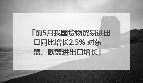 前5月我国货物贸易进出口同比增长2.5% 对东盟、欧盟进出口增长